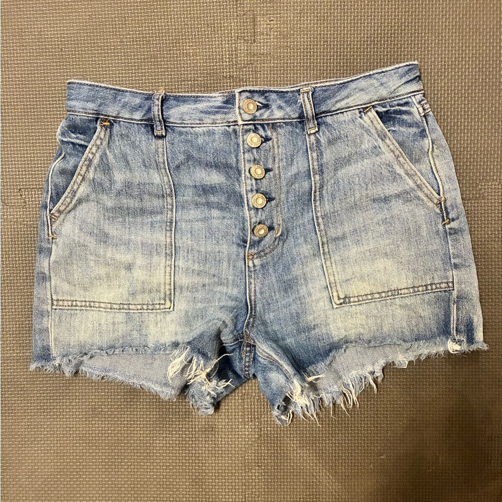 Free People Light Blue Jean Shorts